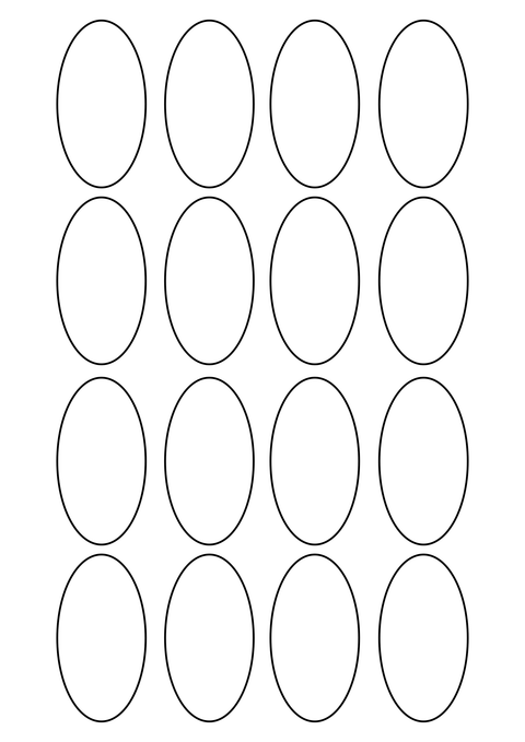 Free Printable Oval Shape Templates - Printable Templates with Oval Dining Table, Glossy White And Chrome